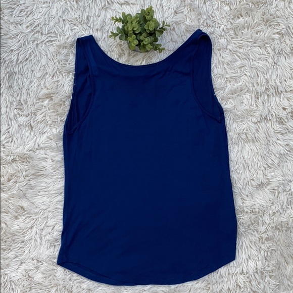Loft Drape Neck Tank 💗 Royal Blue - Picture 6 of 11